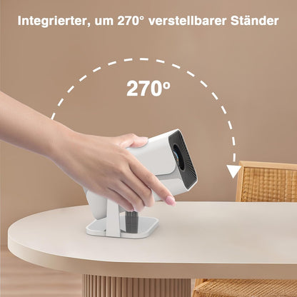 Pyier Beamer, Mini-Projektor Heimkino,Bluetooth,1080p,Android-Betriebssystem/App