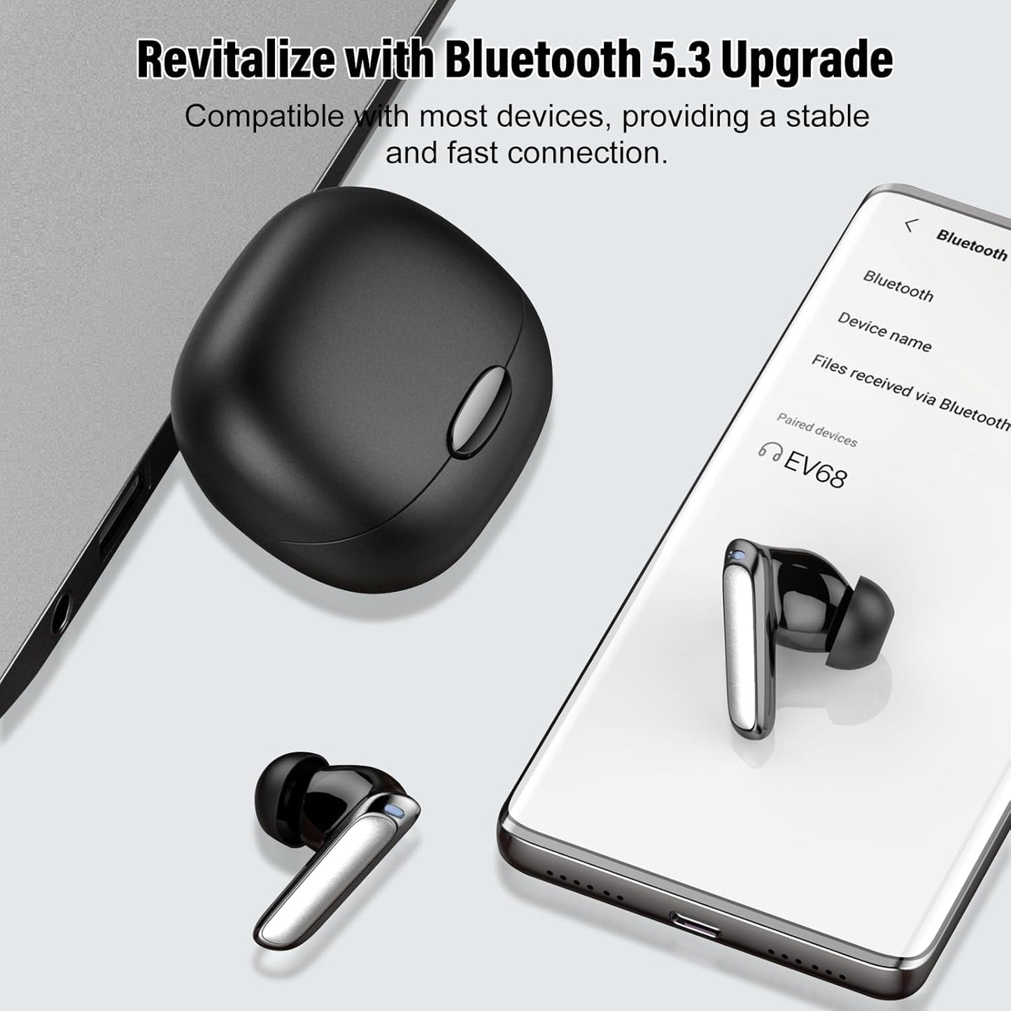 Puqo AI Kopfhörer 3-in-1 Sprachübersetzer 164 Sprachen mit App,48H Bluetooth 5.3