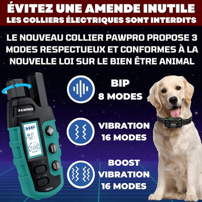 PAWPRO Trainingshalsband für Hunde, XXL-Reichweite 3000m,3 Modi Piepton,Vibration