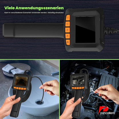 Pancellent Endoskop Kamera mit Licht, 1920P Inspektionsschlange, Mit HD-Farbdisplay,