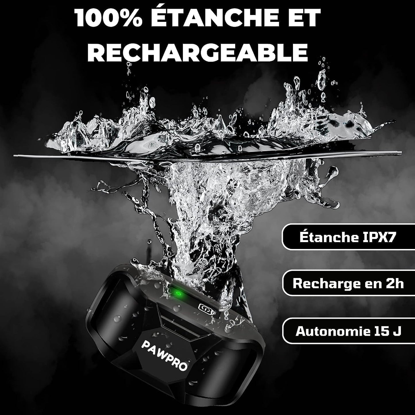 PAWPRO Trainingshalsband für Hunde, XXL-Reichweite 3000m,3 Modi Piepton,Vibration