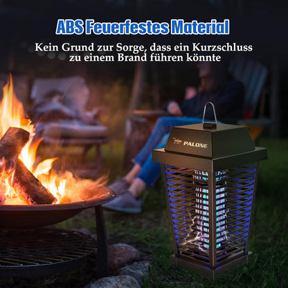 PALONE Insektenvernichter Elektrisch Solar, 4500V USB C Mückenlampe with 7,5W/5V Sonnenkollektor