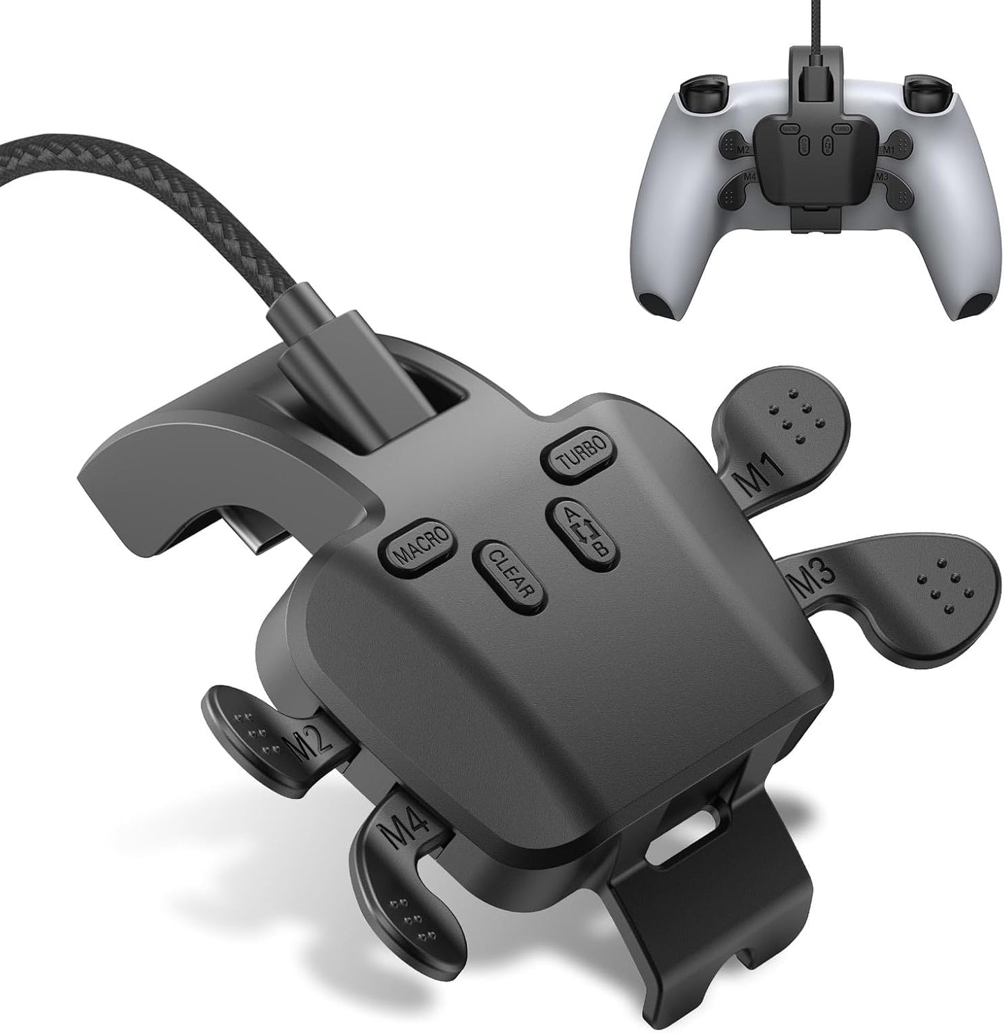 Paddles-Zubehör für PS-5 Controller, 4 programmierbare Verkabelt Plug & Play, Kompatibel mit PS-5/PC/Mac