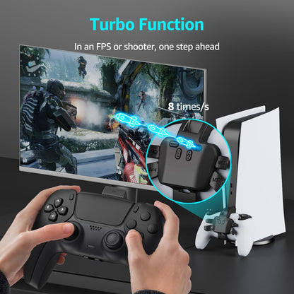 Paddles-Zubehör für PS-5 Controller, 4 programmierbare Verkabelt Plug & Play, Kompatibel mit PS-5/PC/Mac