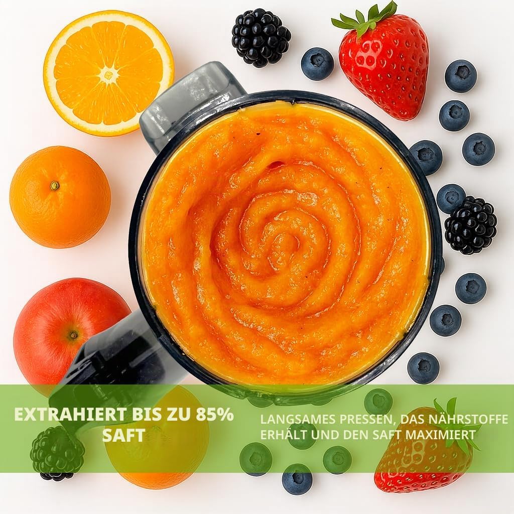 Pelamatic Zuminstant Compact Elektrische Saftpresse,schaumfreier Entsafter