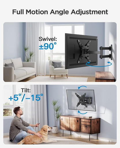 PERLESMITH TV Wandhalterung, Schwenkbare für 13-42 Zoll Monitor bis zu 20kg