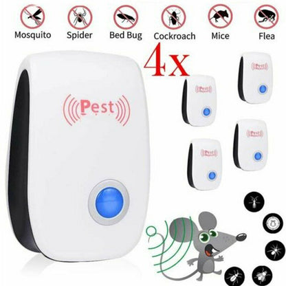4X AERB Ultraschall Schädlingsbekämpfer Pest Repeller für Hause Mäuse Kakerlake