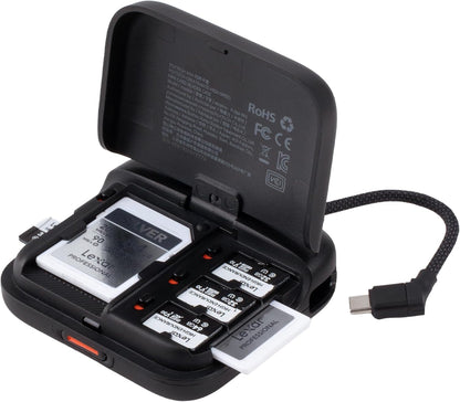 PGYTECH CreateMate Mini SD/Micro SD Kartenleser, USB 3.1 312MB/s Schwarz