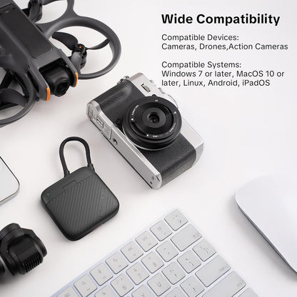 PGYTECH CreateMate Mini SD/Micro SD Kartenleser, USB 3.1 312MB/s Schwarz