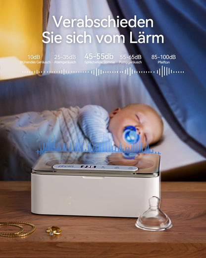 Phniti Ultraschallreinigungsgerät 47kHZ Brillenreinigungsgerät Mit 3 Modi 330ml
