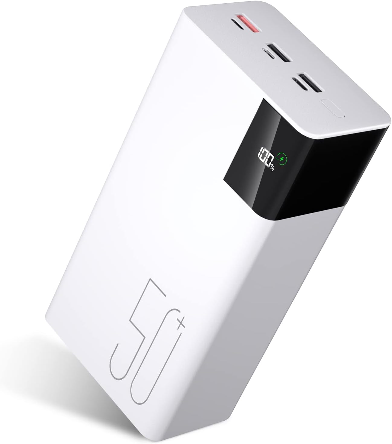 Batterie externe Power Bank 50 000 mAh à charge lente : 22,5 W, charge rapide, grande capacité, avec étui