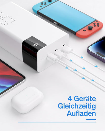Batterie externe Power Bank 50 000 mAh à charge lente : 22,5 W, charge rapide, grande capacité, avec étui