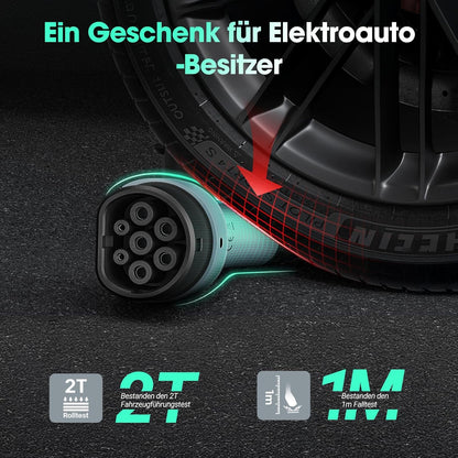 Powerbest Typ-2-Ladekabel, 11KW 5M 16A Dreiphasiges E-Auto-Ladekabel Typ 2