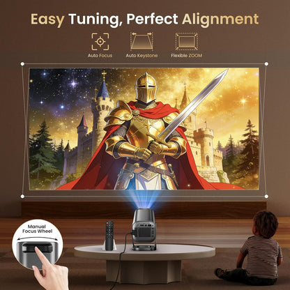 Mini Beamer 4k 1080P Unterstützung Bluetooth 5.4 270°