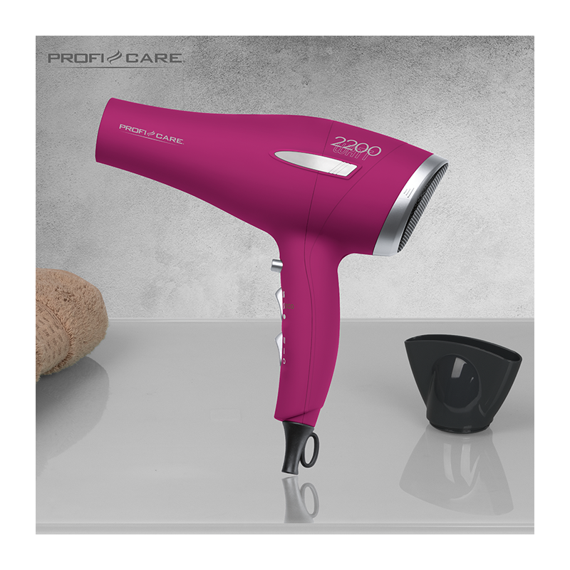 Sèche-cheveux professionnel ProfiCare PC-HT 3045 2200 W - 3 réglages de température Lilas