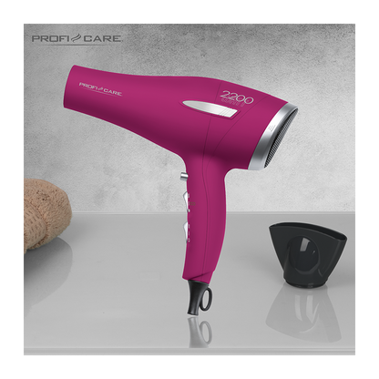 Sèche-cheveux professionnel ProfiCare PC-HT 3045 2200 W - 3 réglages de température Lilas