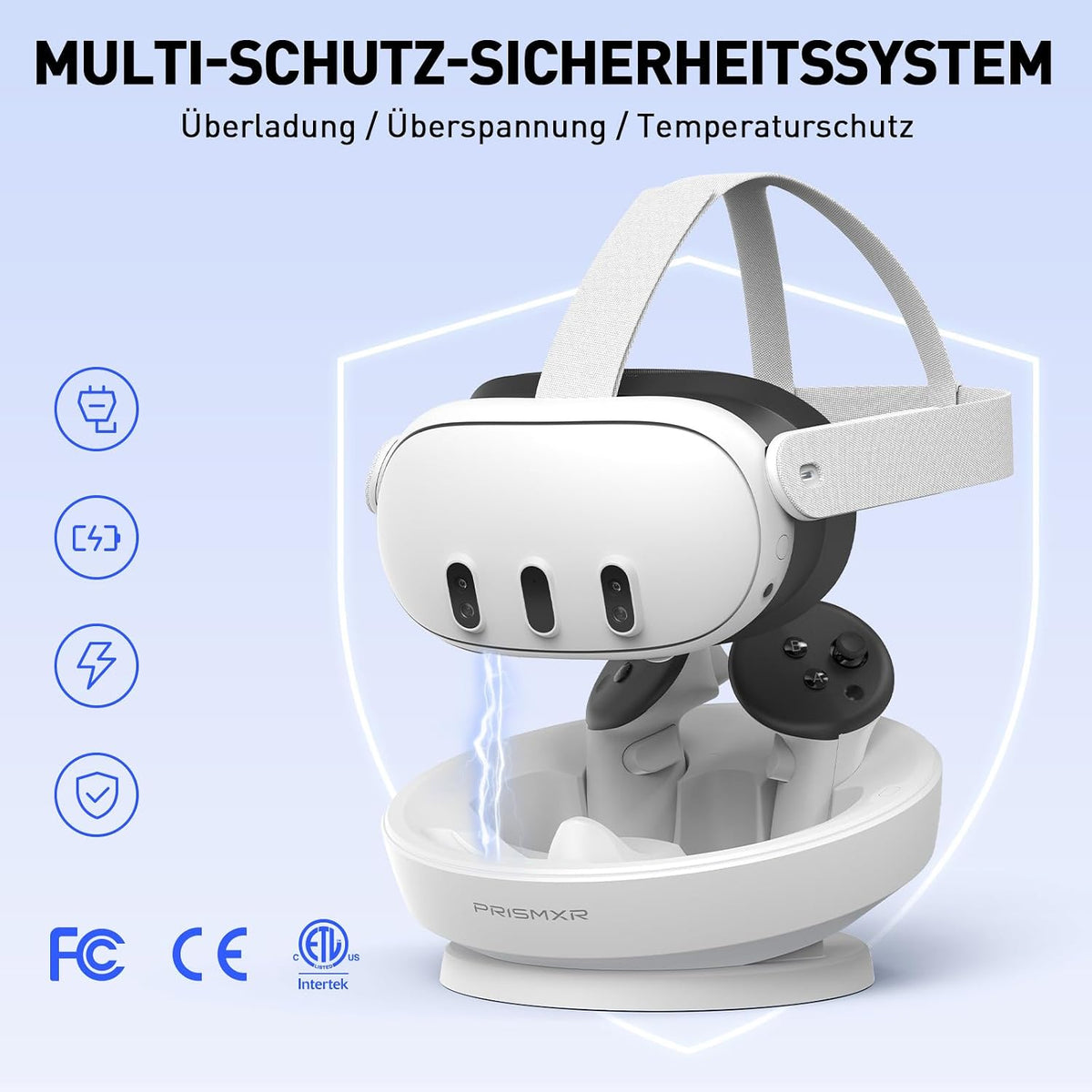 PrismXR Carina D1  Magnetische Ladestation kompatibel mit Meta Quest 3