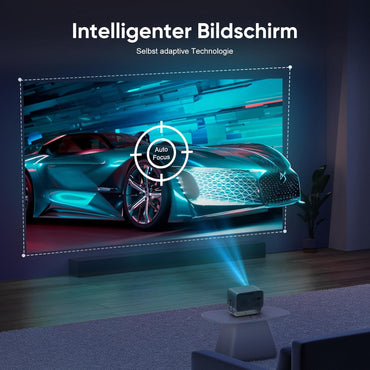 Purshe Mini Beamer 4K Unterstützt, 20000L Native 1080P WiFi6 Bluetooth Beamer,