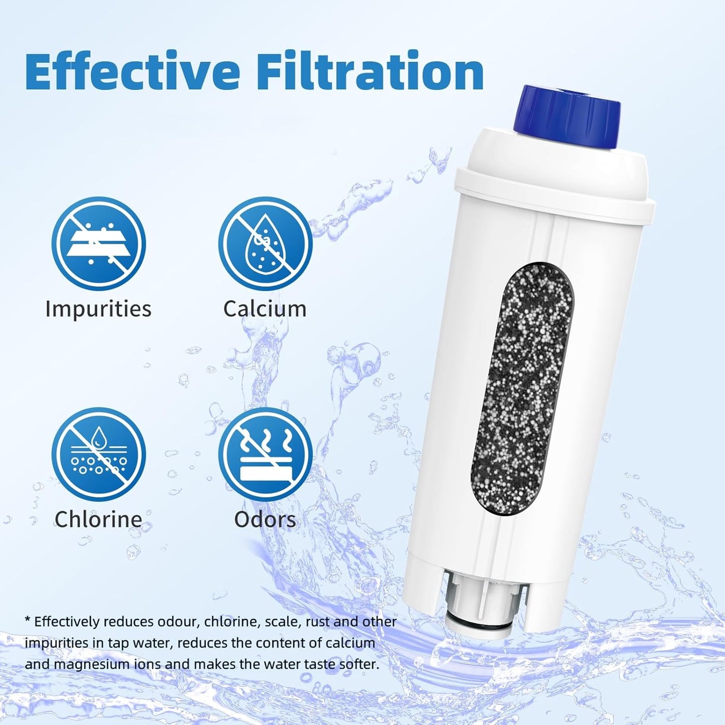 IT'S PURE EXPERT Wasserfilter für De'Longhi DLSC002, Kaffeevollautomat und Kaffeemaschine Filterkartuschen/Ersatzfilter für ECAM, ESAM, ETAM Serie (2er pack)