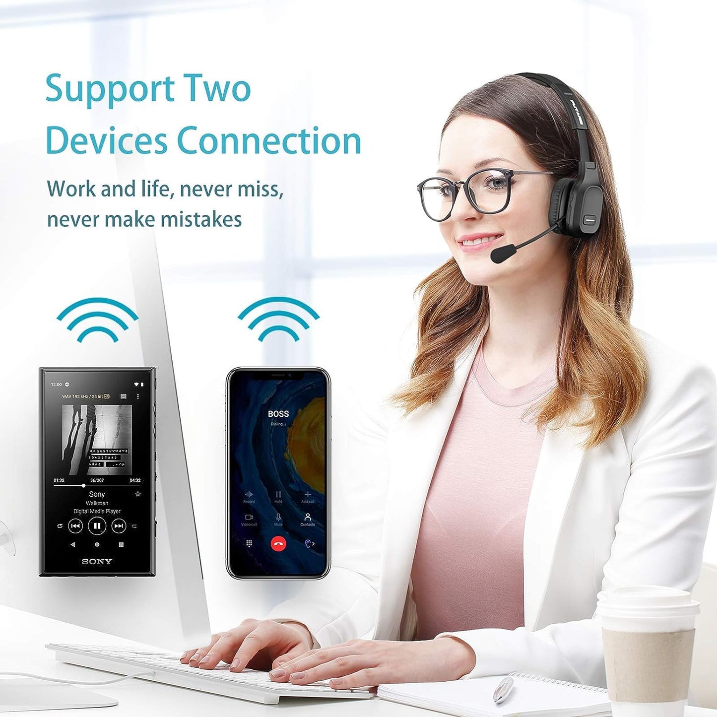 Betrachten Sie das Trucker Bluetooth-Headset