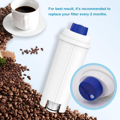 IT'S PURE EXPERT Wasserfilter für De'Longhi DLSC002, Kaffeevollautomat und Kaffeemaschine Filterkartuschen/Ersatzfilter für ECAM, ESAM, ETAM Serie (2er pack)