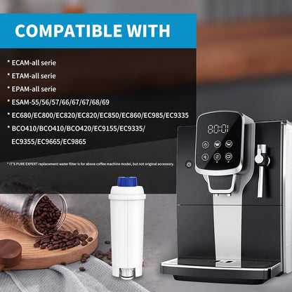 IT'S PURE EXPERT Wasserfilter für De'Longhi DLSC002, Kaffeevollautomat und Kaffeemaschine Filterkartuschen/Ersatzfilter für ECAM, ESAM, ETAM Serie (2er pack)