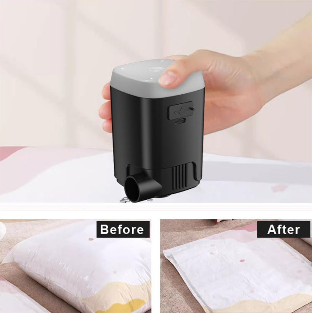 Tragbare Luftpumpe für Aufblasbares, 4000 mAh,  USB-aufladbare,LED-Licht