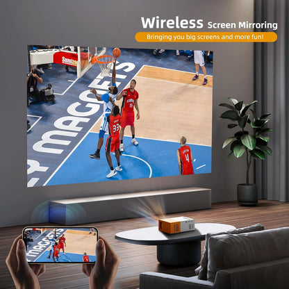PVO YG300 Pro Mini Beamer, WiFi projektor Tragbarer Drahtlose Orange