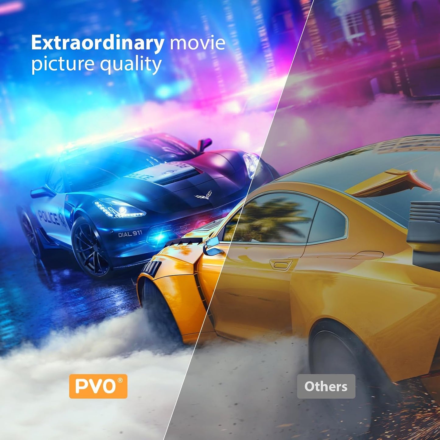 PVO YG300 Pro Mini Beamer, WiFi projektor Tragbarer Drahtlose Orange
