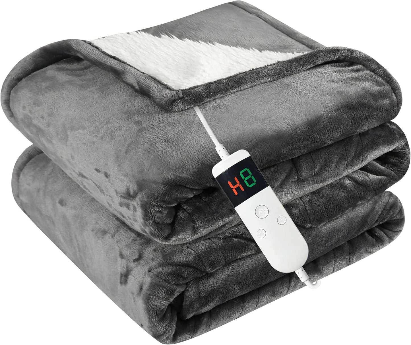 Qieryun Heizdecke Mit Abschaltautomatik, 150x200CM, 10 Heizstufen 8 Stunden Auto-Off-Timer
