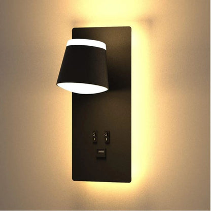 Moderne LED-Wandleuchte, Nachttisch-Wandleuchte, 20 W, 2400 Lm, fest verdrahtete Wandleuchte mit Ein-/Aus-Schalter, geeignet für Hotels, Schlafzimmer