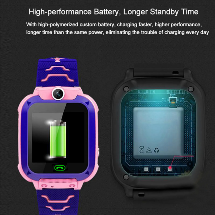 Intelligente Kinderuhr Q12B Smartwatch Phone Watch für Android IOS 2G SIM-Karte kinderuhren smartwatch jungen mädchen  ,Pink