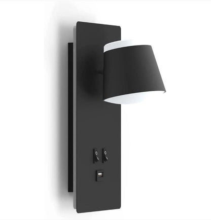 Moderne LED-Wandleuchte, Nachttisch-Wandleuchte, 20 W, 2400 Lm, fest verdrahtete Wandleuchte mit Ein-/Aus-Schalter, geeignet für Hotels, Schlafzimmer