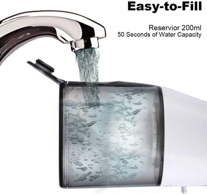 QQcute Akku-Wasserflosser, professionnel wiederaufladbare tragbare Munddusche, 3 Druckeinstellungen avec 2 austauschbare Spitzen, zur Verwendung zu Hause and auf Reisen