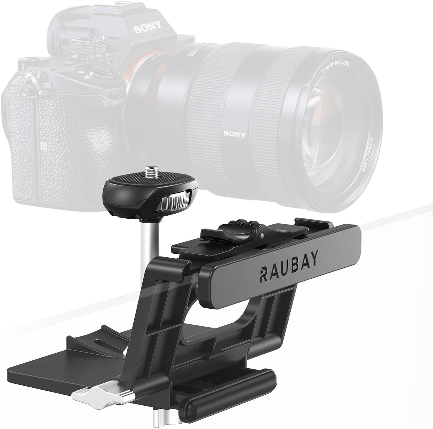 RAUBAY CM02 Monitor-Kamera-Halterungsständer,hängende Webcam-Klemme mit 1/4-Zoll-Schraube