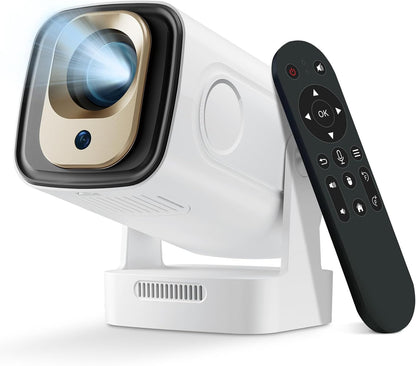 Reiie Smart Mini Beamer Projektor 1080P 4k mit 180° Weiß