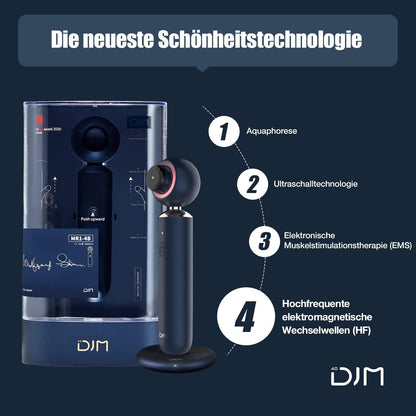 RF Radiofrequenz Gerät, DJM 4.0 Home 4.0MHz Mikrostrom Gesichtspflegeinstrument Anti-Aging Gerät mit Kollagenregeneration Faltenreduktion