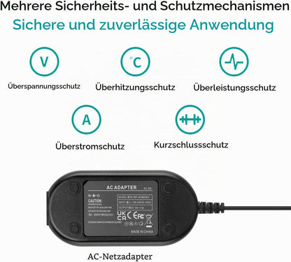 Raeisusp ACK-E18 AC-Netzteil DR-E18 DC-Koppler LP-E17 Dummy-Akku für Canon