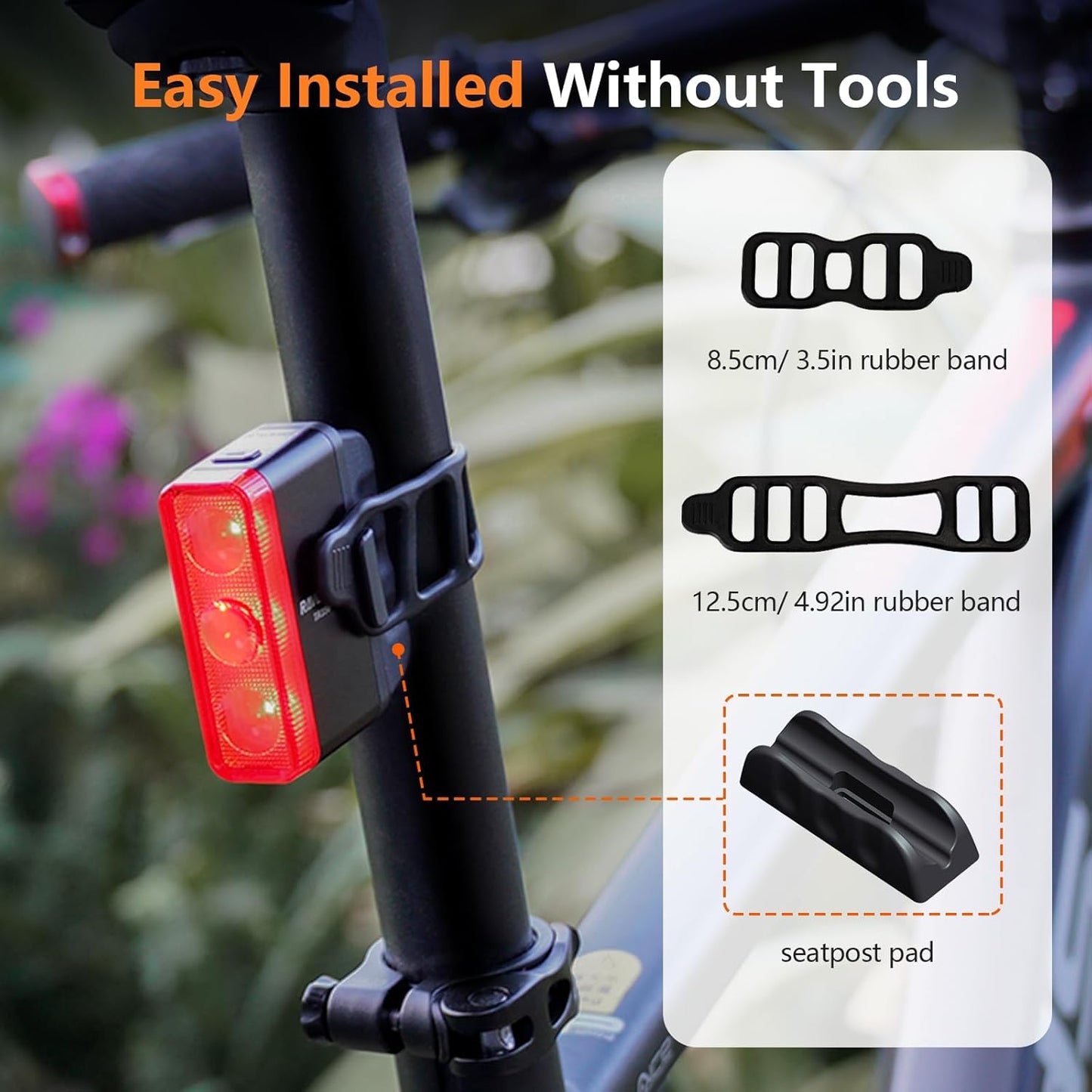 RAVEMEN TR350 Fahrradrücklicht,mit Bremssensor 350 Lumen   6 Modi,