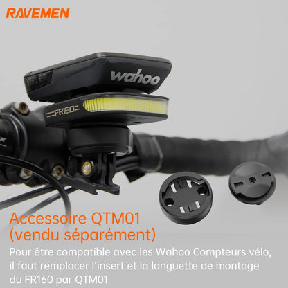 RAVEMEN FR160 Frontleuchte + Garmin-Adapter Typ C IPX6 wasserdicht