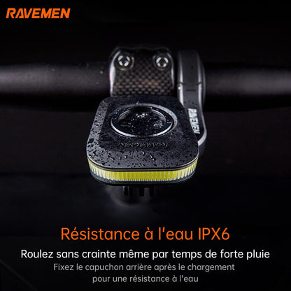 RAVEMEN FR160 Frontleuchte + Garmin-Adapter Typ C IPX6 wasserdicht