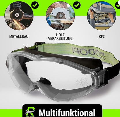 10 X RODOPI Schutzbrille ThunderClear-X25 Anti Fog Vollsichtschutzbrille (10 brillen)