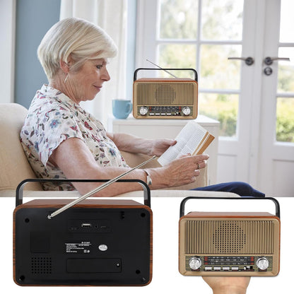Retro Radio mit Bluetooth, Nostalgie Kofferradio Klein mit AM/FM/SW3, USB/TF/AUX