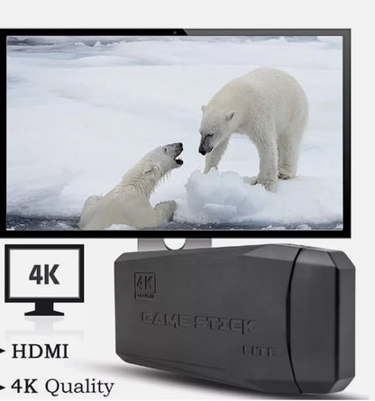 Retro-Videospielkonsole 4K HD TV Game Stick + 2 Wireless Controller