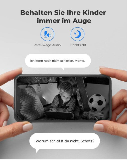 Reolink 5MP PTZ Überwachungskamera WLAN Kamera Innen, 355°/50° Schwenkbare WiFi IP Kamera Indoor mit 3X Optischem Zoom, 2,4/5 GHz WiFi, Mensch/Haustiererkennung, 2-Wege-Audio, E1 Zoom