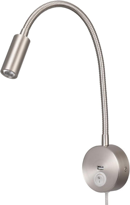Ritona Wandleselampe Ladegerät USB-Ladeanschluss Touch-Schalter LED 3W  3000K