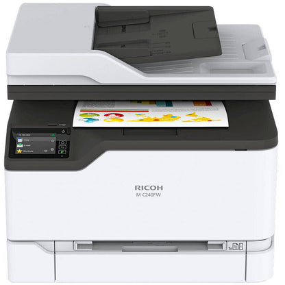 Imprimante multifonction 4 en 1 Ricoh M C240FW, couleur blanche