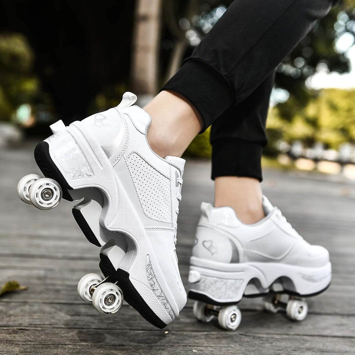 Roller Skate Shoes Rollschuhe Schuhe Mit Rollen Skateboardschuhe Größe: 34