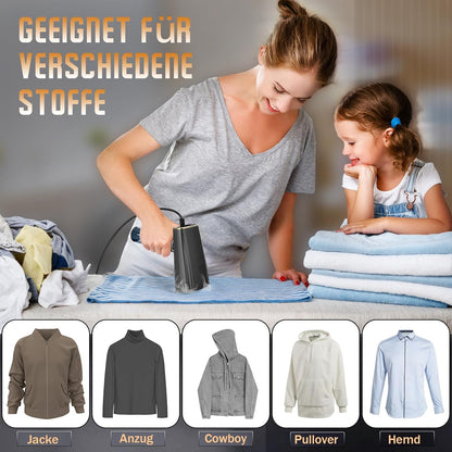 Raelunyi Dampfglätter 1300W, Steamer für Kleidung, Tragbarer Schwarz