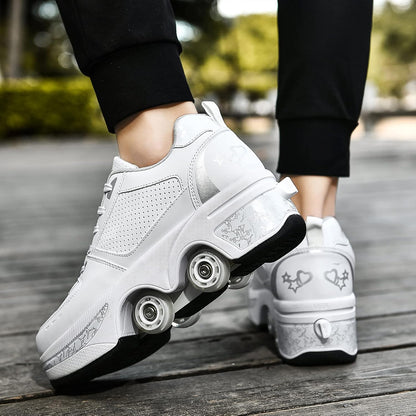 Roller Skate Shoes Rollschuhe Schuhe Mit Rollen Skateboardschuhe Größe: 34